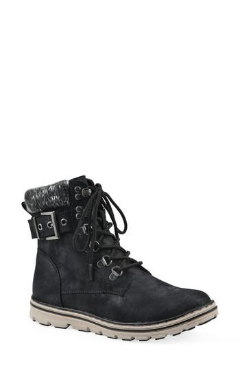 Cliffs By White Mountain Kimmie Knit Cuff Side Zip Boot In Black