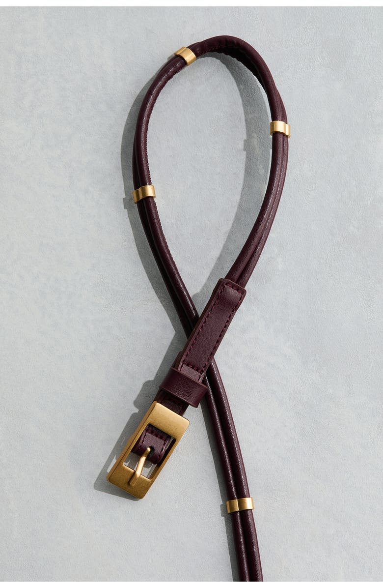 H&M Double-strap Belt, Alternate, color, Burgundy