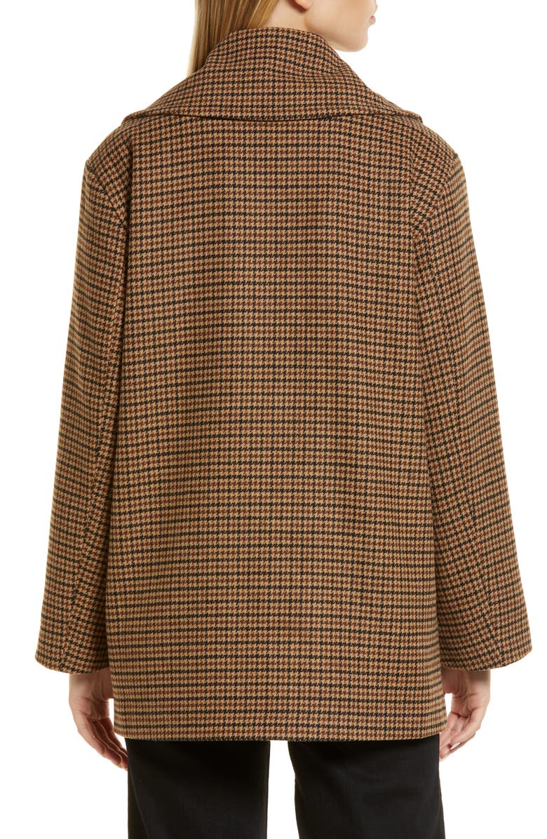 Nordstrom Short Herringbone Peacoat, Alternate, color, 