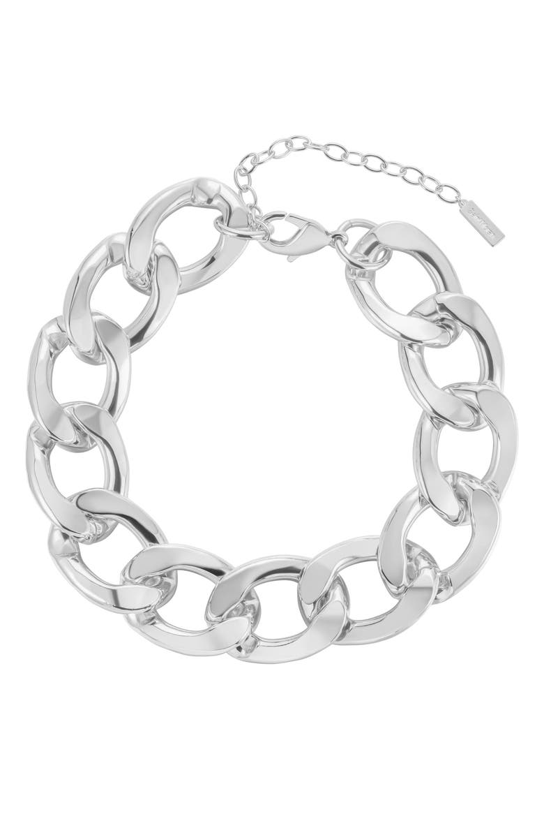 st. Moran Chunky Curb Chain Necklace, Main, color, Silver