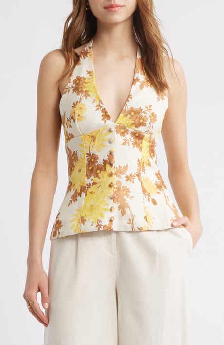 Faithfull the Brand Marie Linen Halter Top