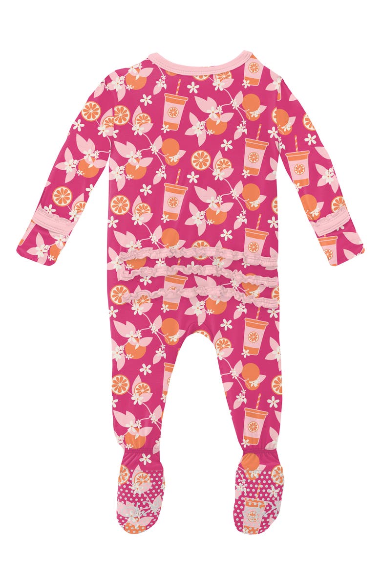 KicKee Pants Print Ruffle Footie, Alternate, color, 