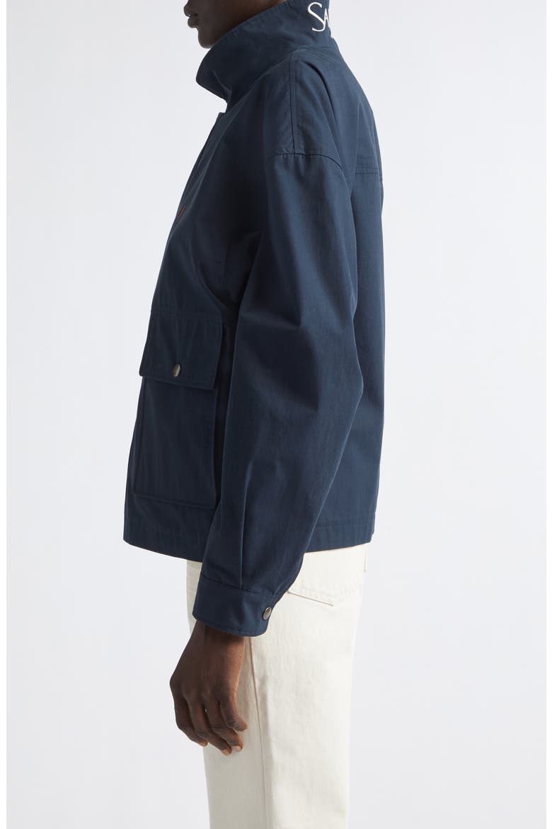 Reversible Cotton Canvas Jacket, Alternate, color, NAVY/ ECRU
