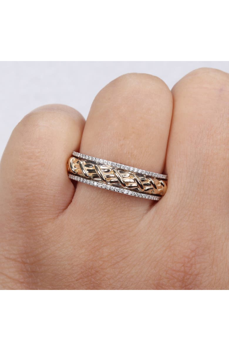 Julianna B. 1/4 CTW Diamond Eternity Ring 14k Gold, Alternate, color, Two-Tone Gold