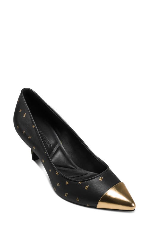 Karl Lagerfeld Paris Riz Cap Toe Pump In Multi