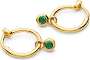 Missoma Tennis Charm Mini Hoop Earrings