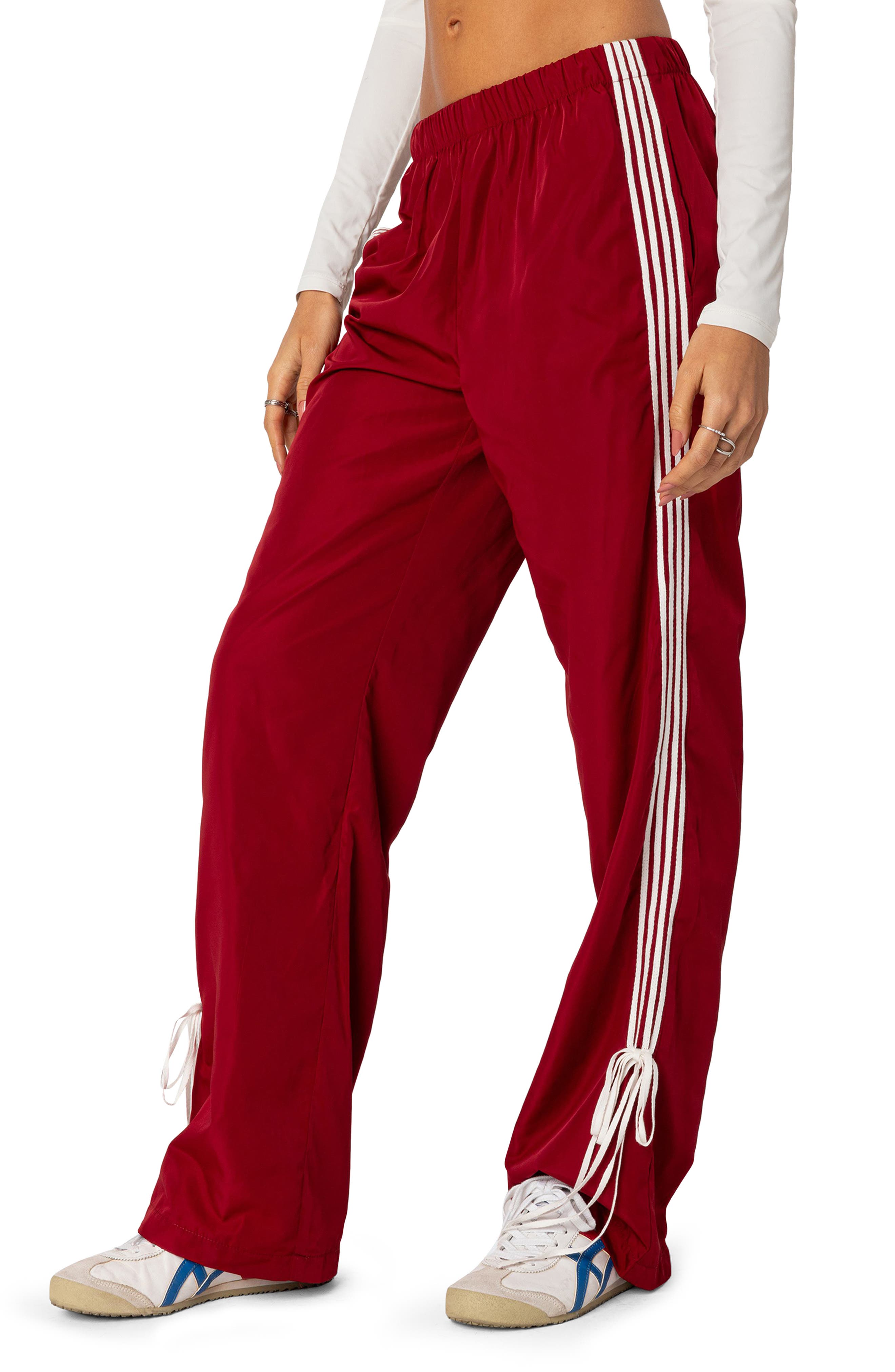 EDIKTED Remy Tie Detail Track Pants (Women) | Nordstrom