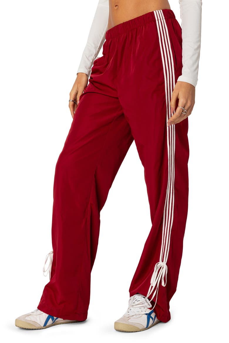 Remy Tie Detail Track Pants, Alternate, color, RED