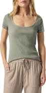 Splendid Posie Scoop Neck Ribbed T-Shirt