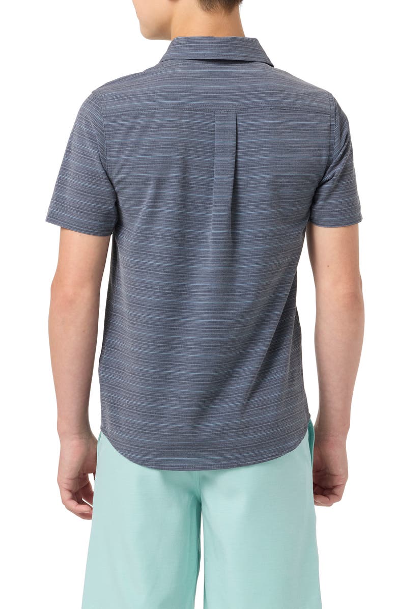 O'Neill Kids' TRVLR Traverse Stripe Short Sleeve Button-Up Shirt, Alternate, color, 