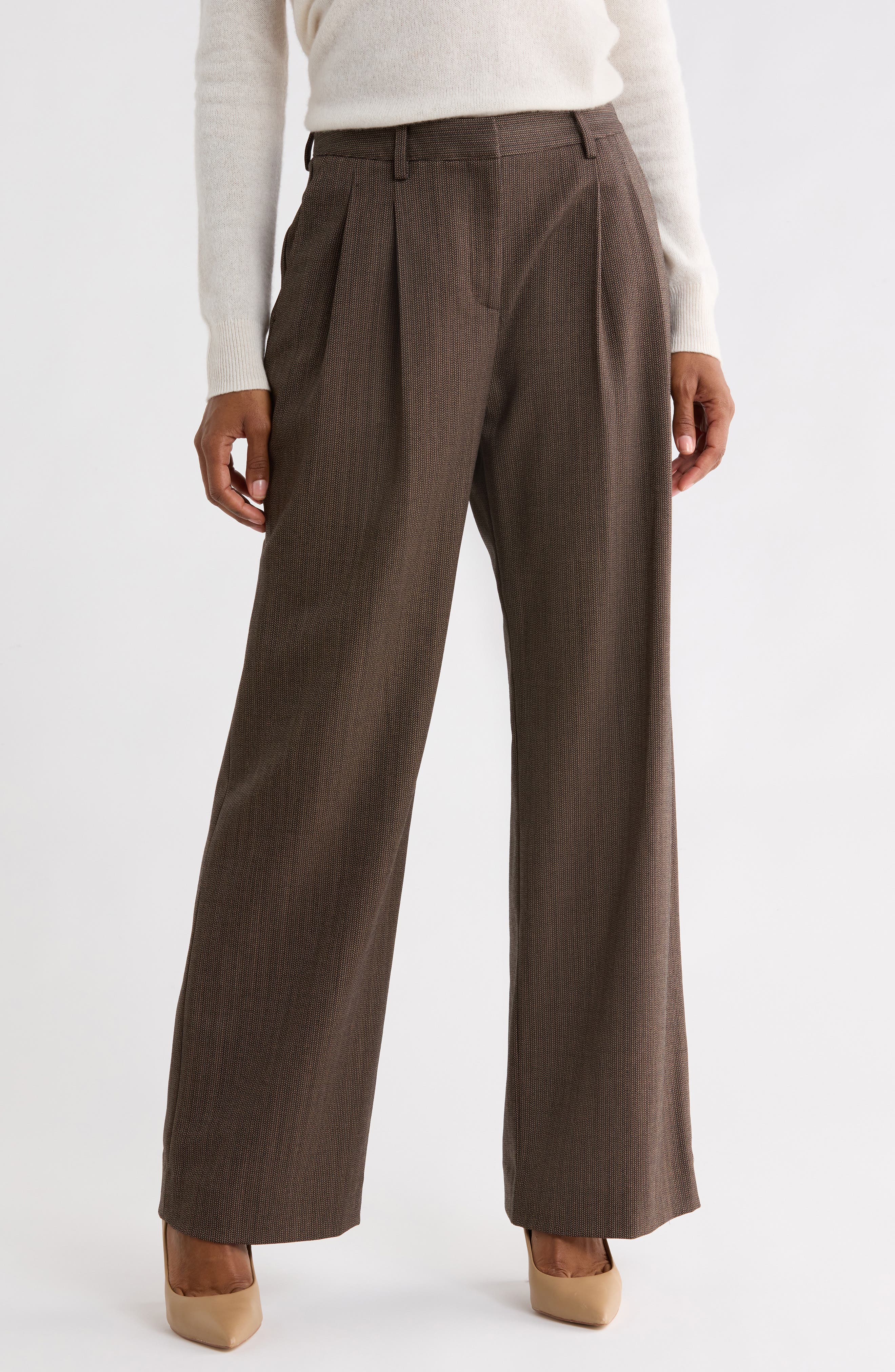 Sulli High Waist Wide Leg Pleated Pants