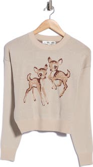 Madden Girl Reindeer Jacquard Sweater