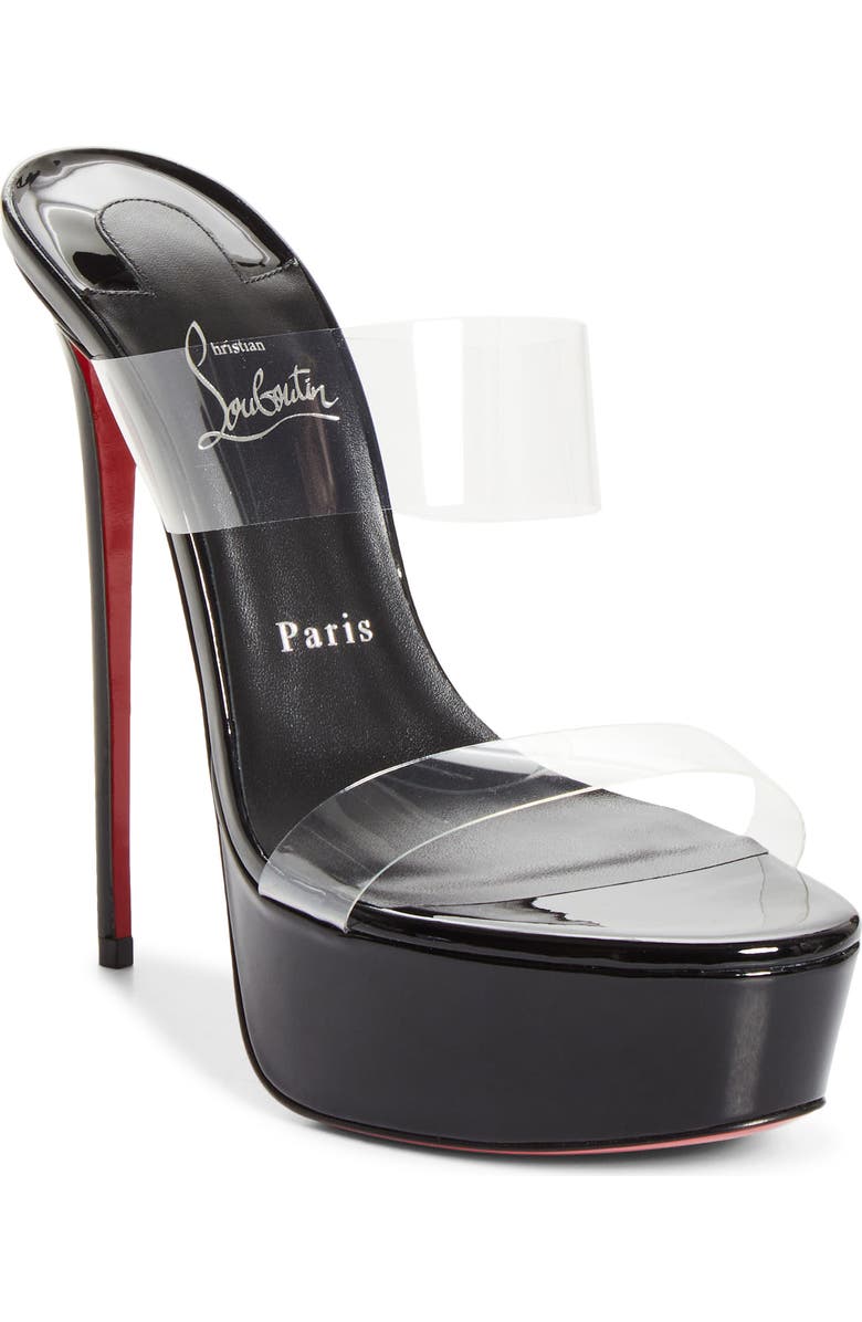 Christian Louboutin Just Nothing Alta Platform Sandal, Main, color, Black/ Lin Black