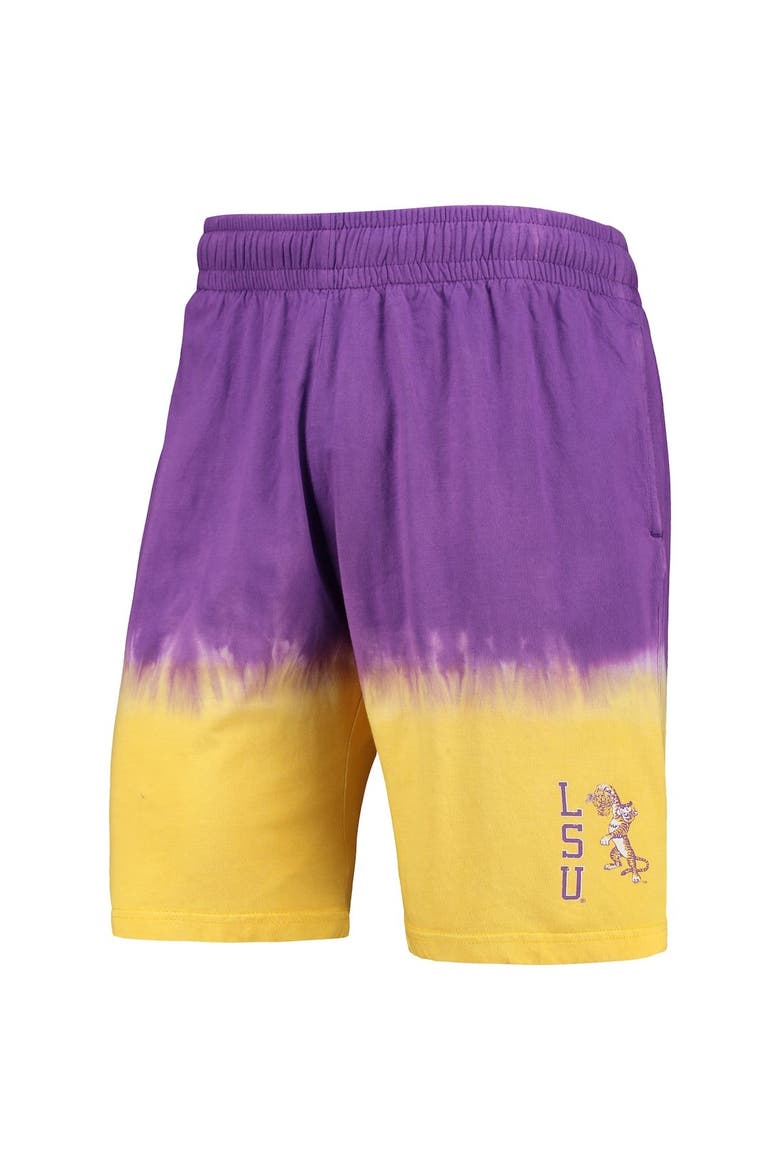 Men's Mitchell & Ness Purple/Gold LSU Tigers Tie-Dye Shorts, Alternate, color, Purple