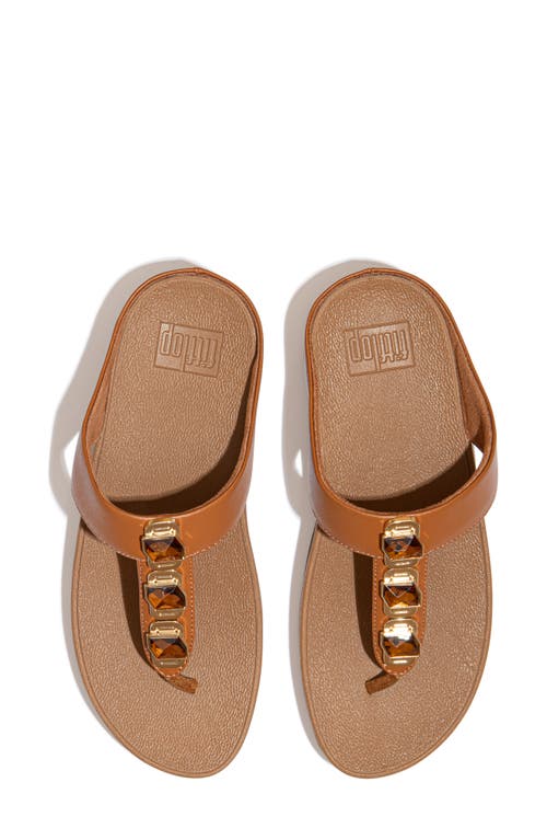 Fitflop Fino Crystal Wedge Flip Flop Sandal In Multi