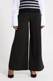 Derek Lam 10 Crosby Tempest Pleat Wide Leg Knit Pull-on Pants