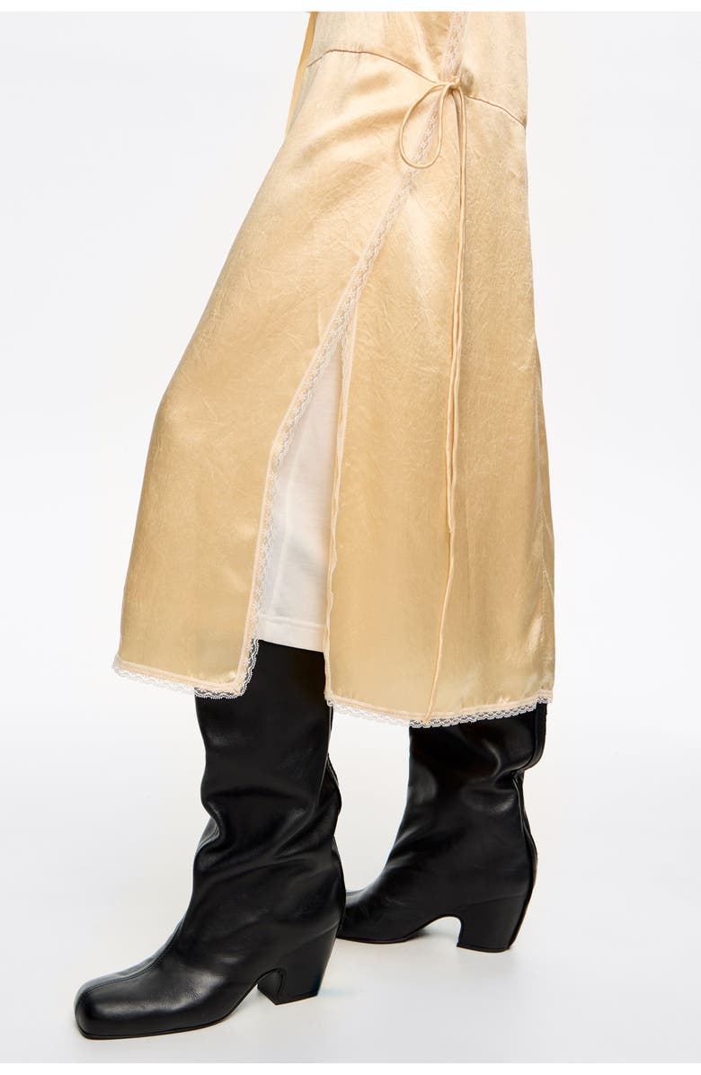 Bimba y Lola Lace Overlay Dress, Alternate, color, Butter