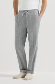 Brunello Cucinelli Trousers with drawstring and double pleats