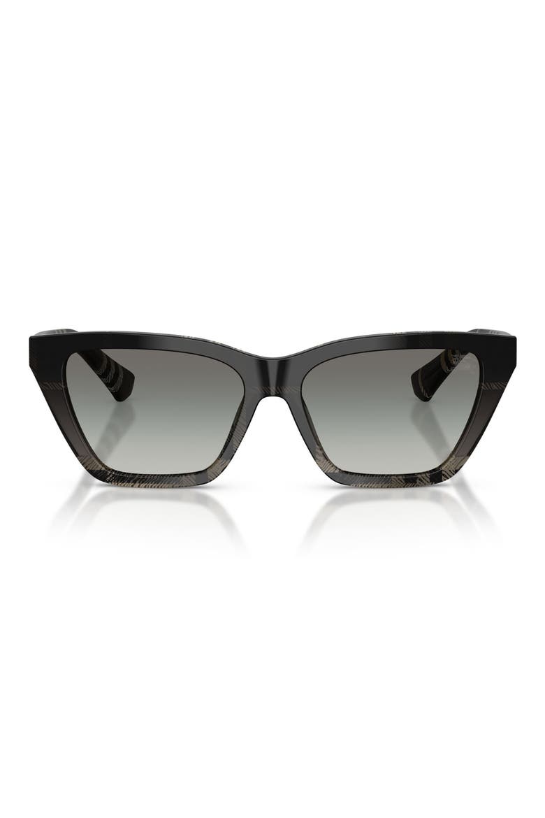 54mm Cat Eye Sunglasses, Main, color, CHECK GRADIENT GREY