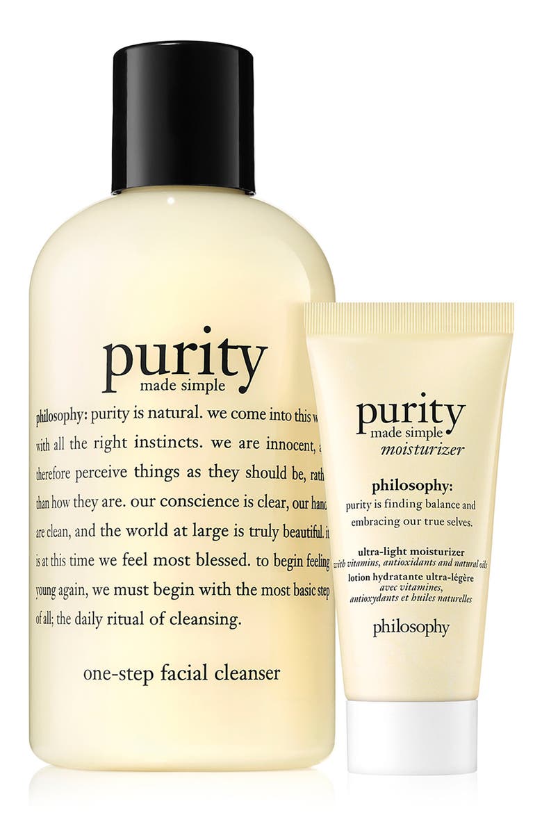 purity made simple cleanser & moisturizer duo, Main, color, NO COLOR