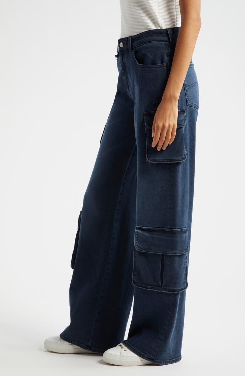 Emporio Armani Straight Leg Cargo Jeans, Alternate, color, 