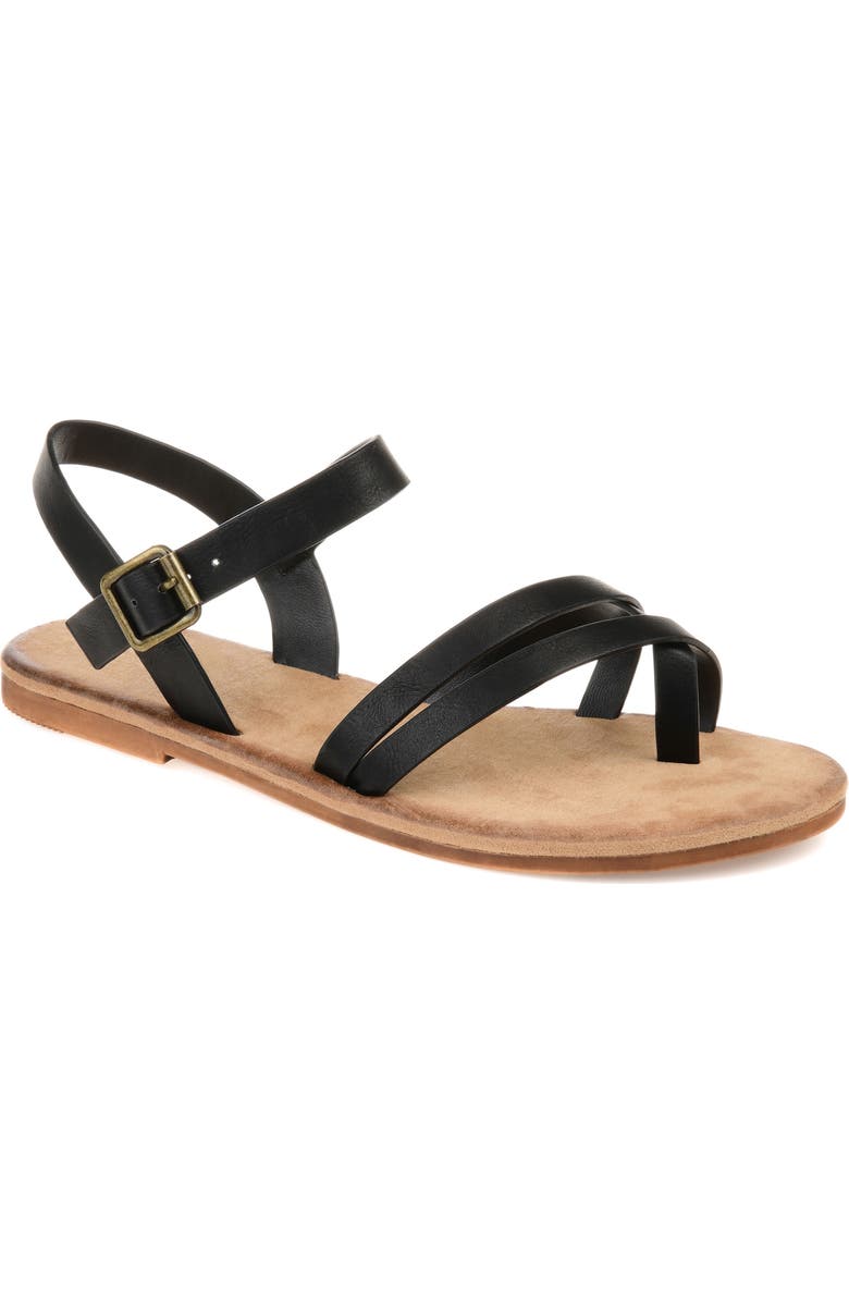 Journee Collection Vasek Strappy Flat Sandal, Main, color,