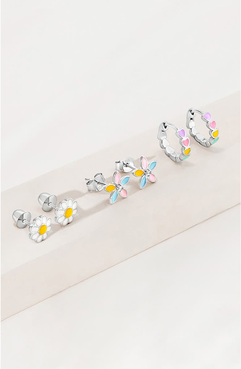 In Season Jewelry Fun Multicolor Summer Flower Earrings, Alternate, color, Yellow