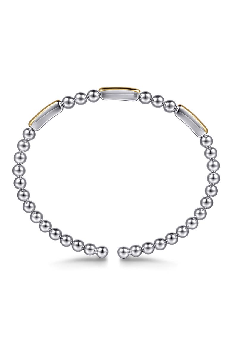 Bujukan 14k Gold and Sterling Silver Bangle, Alternate, color, STERLING / 14K YELLOW GOLD