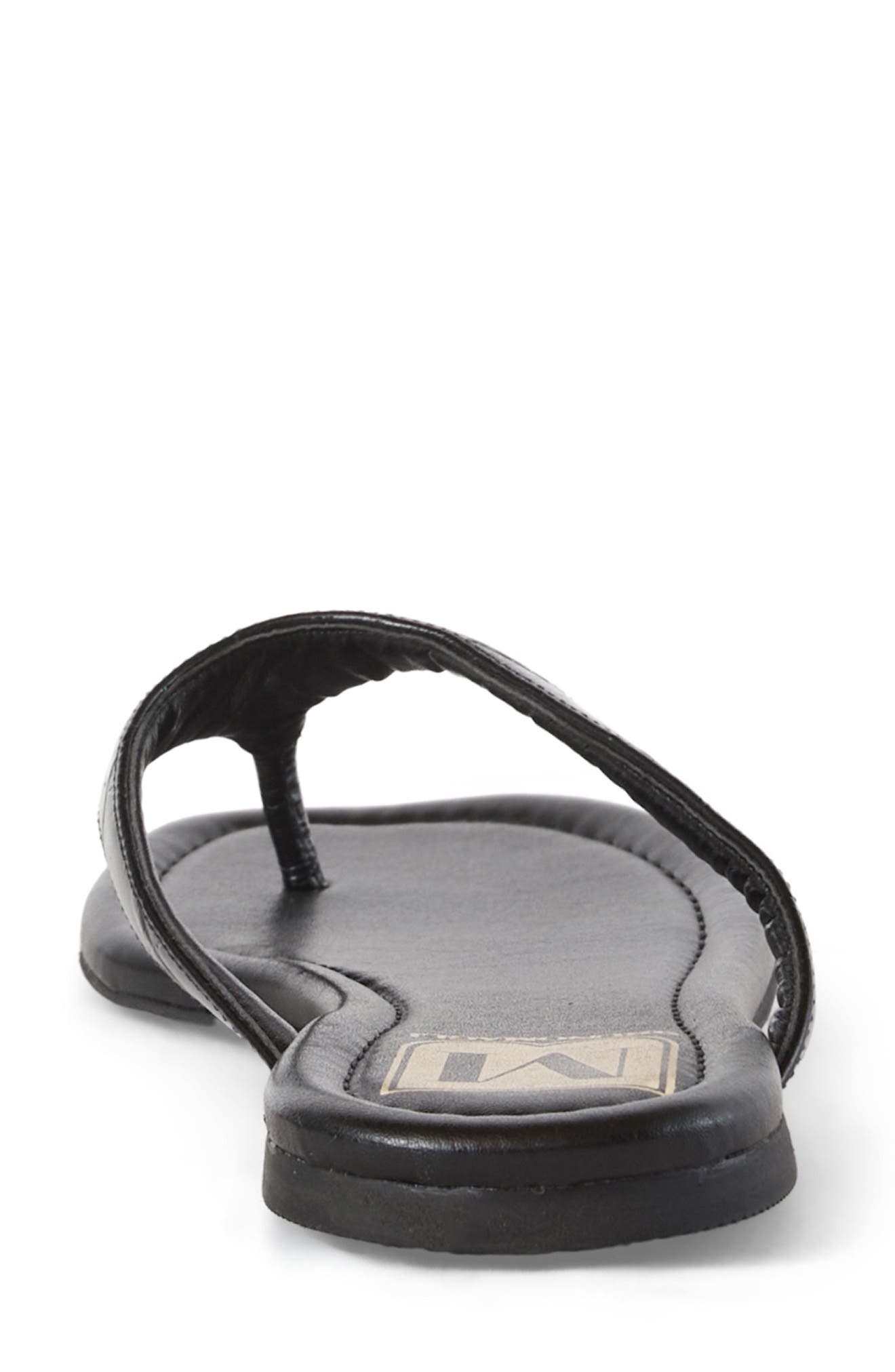 Malora Flip Flop, Alternate, color, BLACK LEATHER
