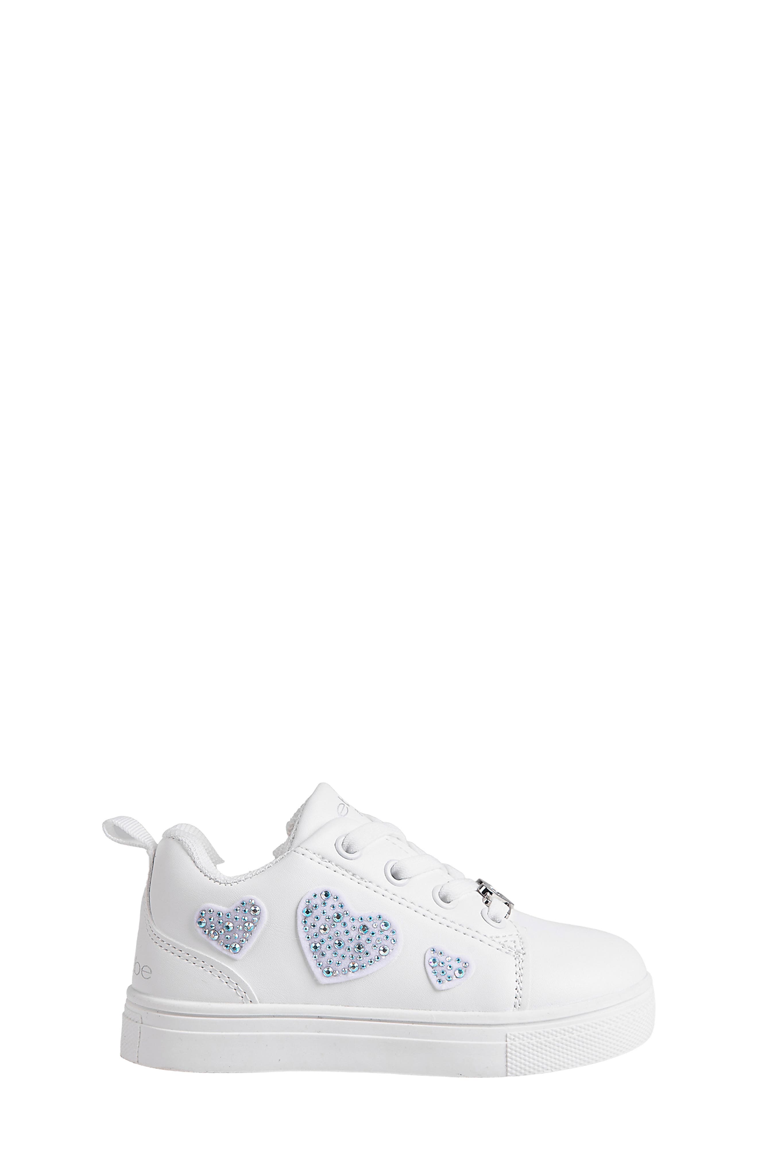 bebe Kids' Heart Sneaker, Alternate, color, 
