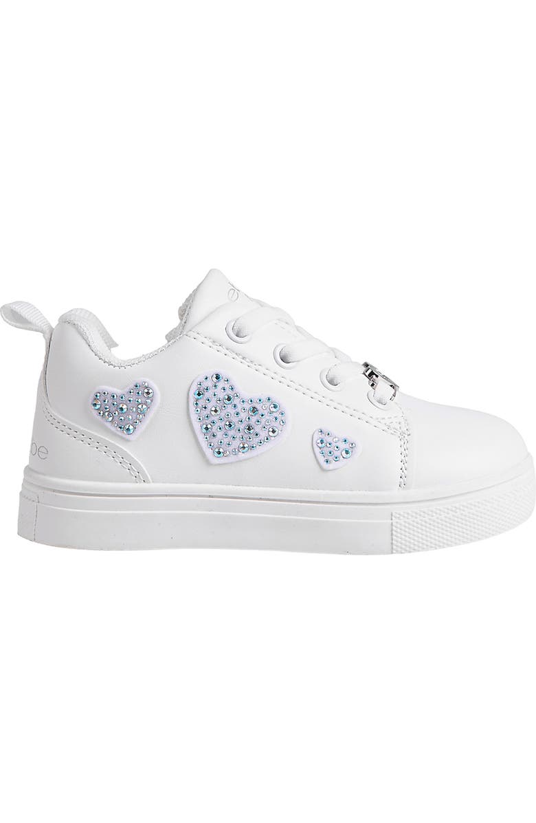 bebe Kids' Heart Sneaker, Alternate, color,