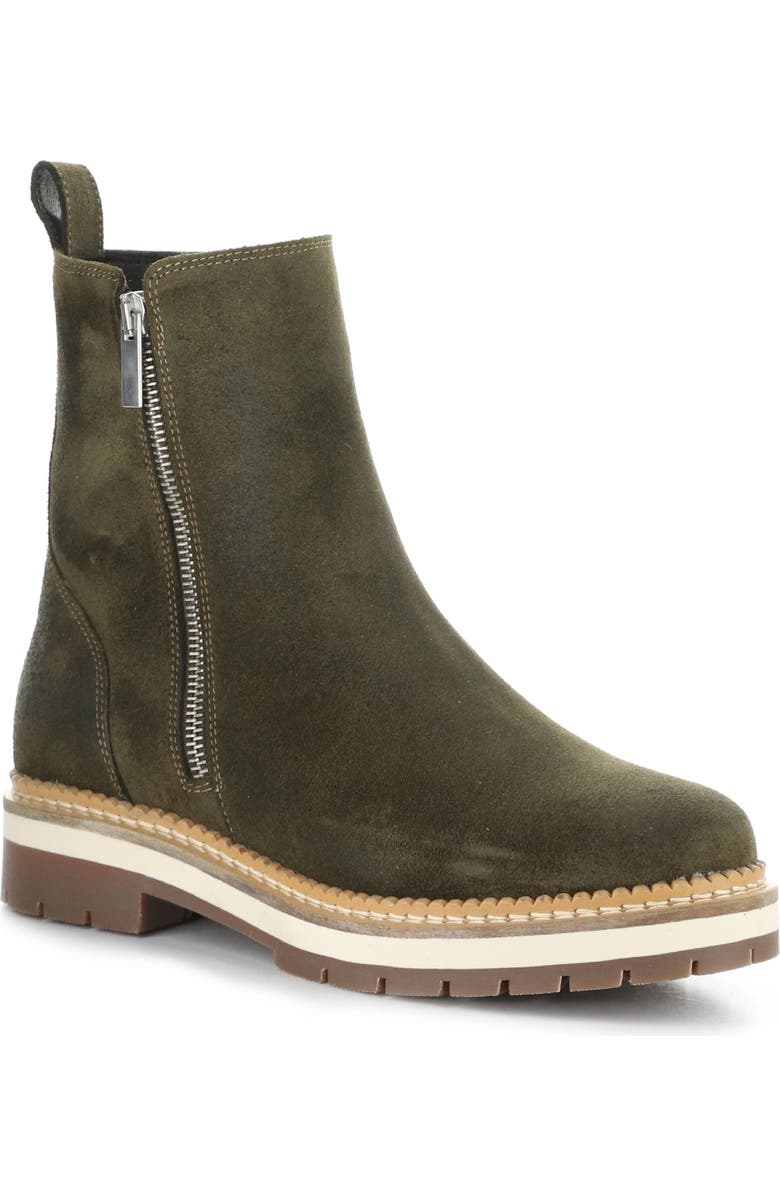 Bos. & Co. Among Waterproof Lug Sole Bootie, Main, color, Olive