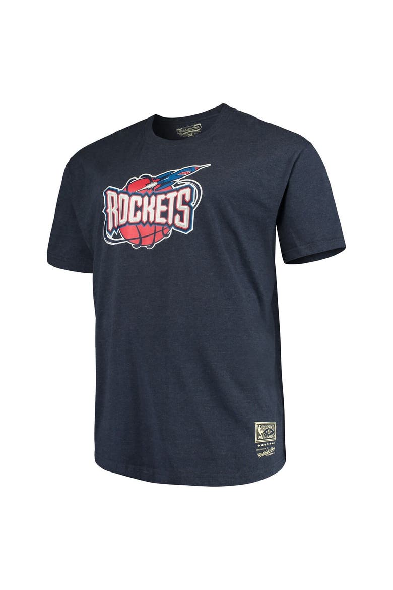 Men's Mitchell & Ness Navy Houston Rockets Big & Tall Hardwood Classics Vintage Logo T-Shirt, Alternate, color, Navy