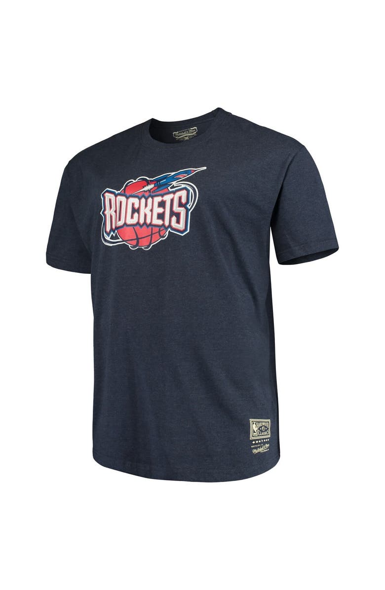Mitchell & Ness Men's Mitchell & Ness Navy Houston Rockets Big & Tall Hardwood Classics Vintage Logo T-Shirt, Alternate, color, 