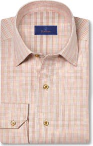 David Donahue Cotton & Cashmere Check Sport Shirt