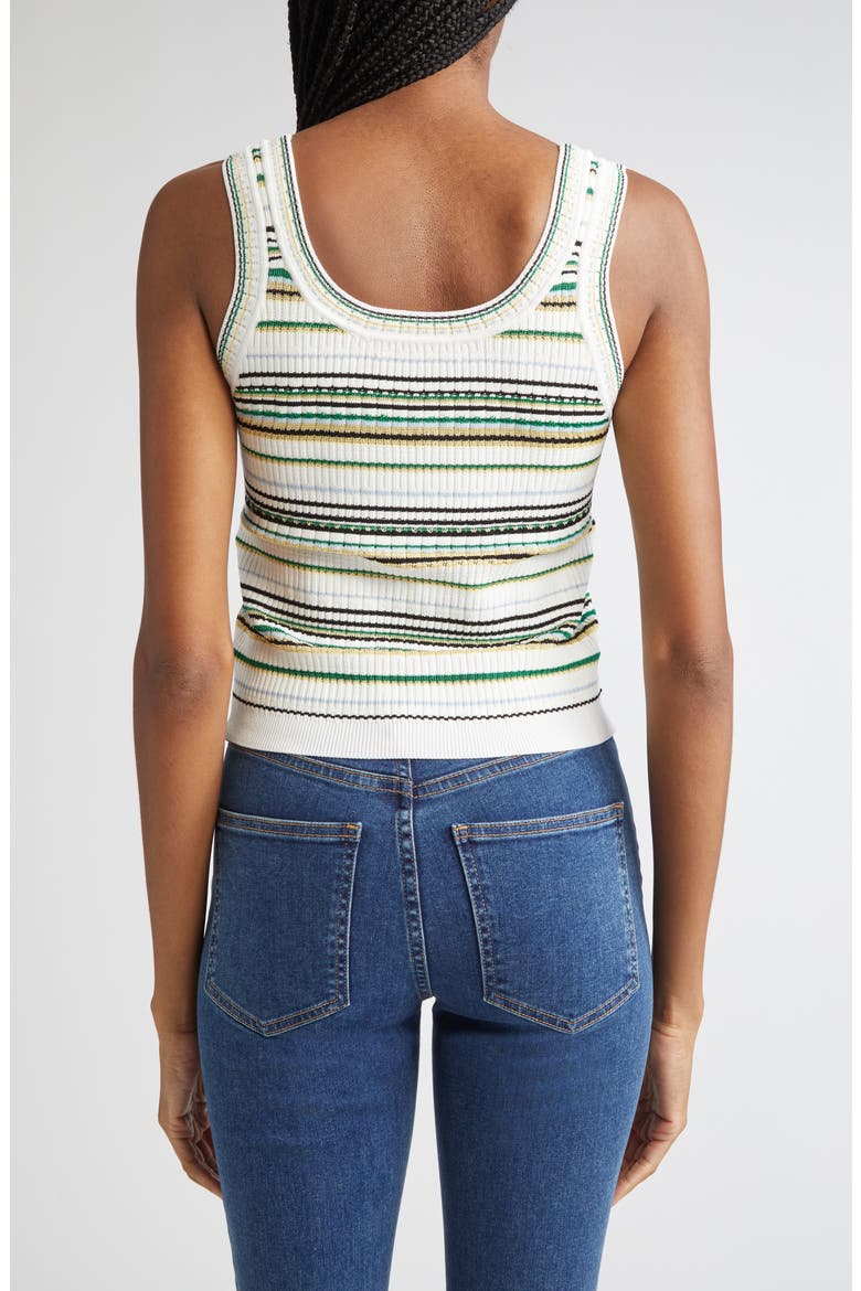 Carlin Knit Crop Tank, Alternate, color, OFF WHITE MULTI