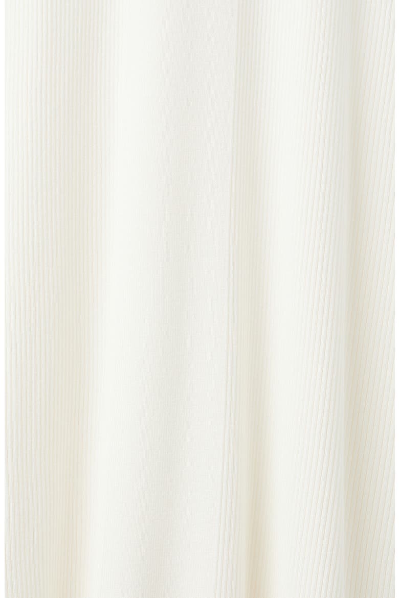 Rib Knit V-Neck Midi Dress, Alternate, color, WHITE