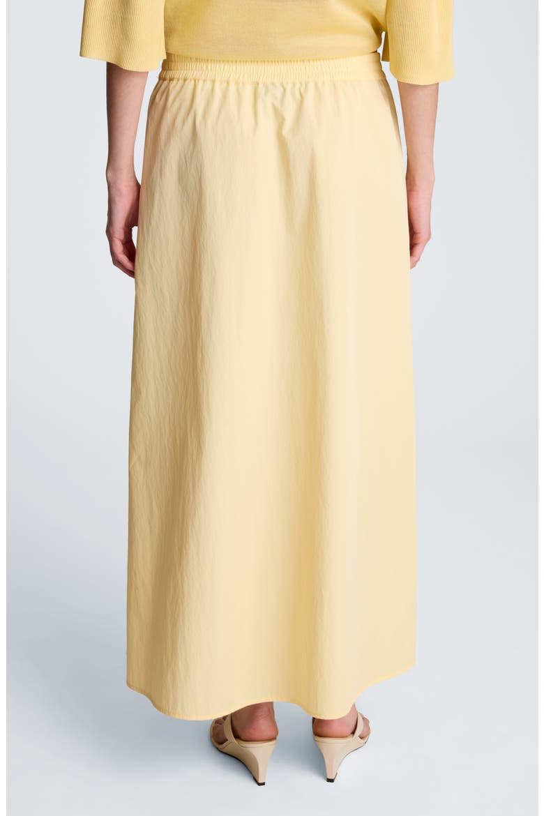 Stretch Cotton Maxi Skirt, Alternate, color, PASTEL YELLOW