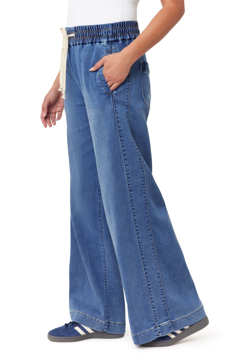 Kensie Ultra High Waist Relaxed Fit Denim Pants, Alternate, color, Oxford