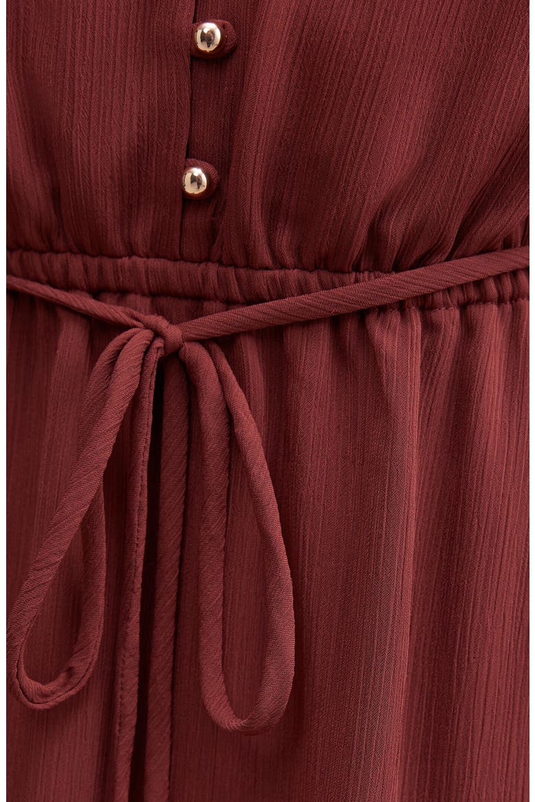 Maxwell Flutter Sleeve Midi Dress, Alternate, color, PLUM WINE