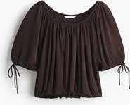 H&M Draped Drawstring-detail Top