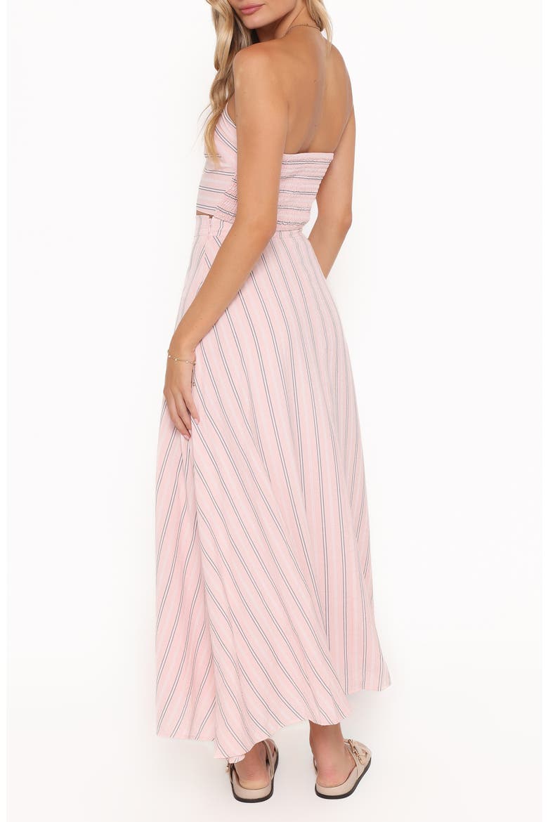 Serafina Stripe Strapless Top & Maxi Skirt Set, Alternate, color, BLUE STRIPE