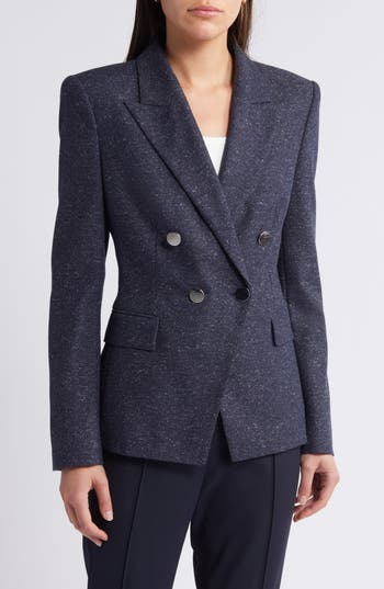 Hugo Boss Boss Jia Double Breasted Wool Blend Blazer