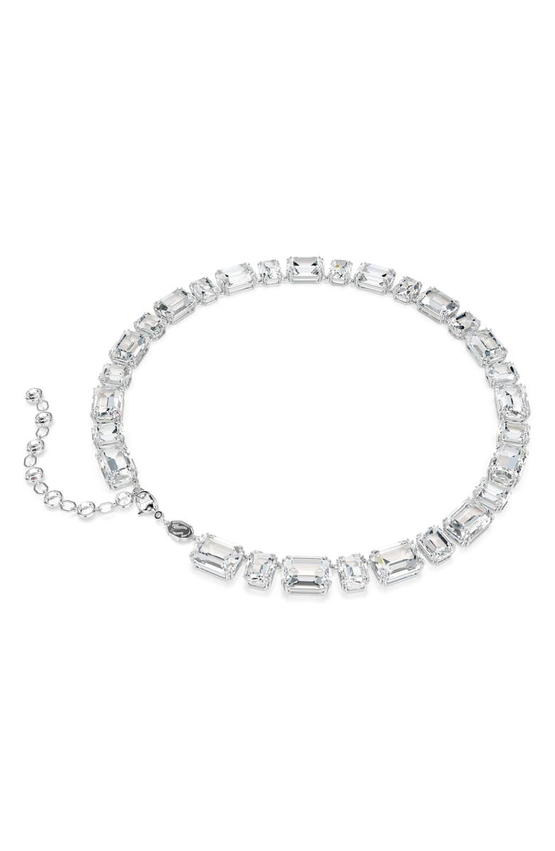 Swarovski Millennia Octagon Crystal Tennis Necklace, Alternate, color, White