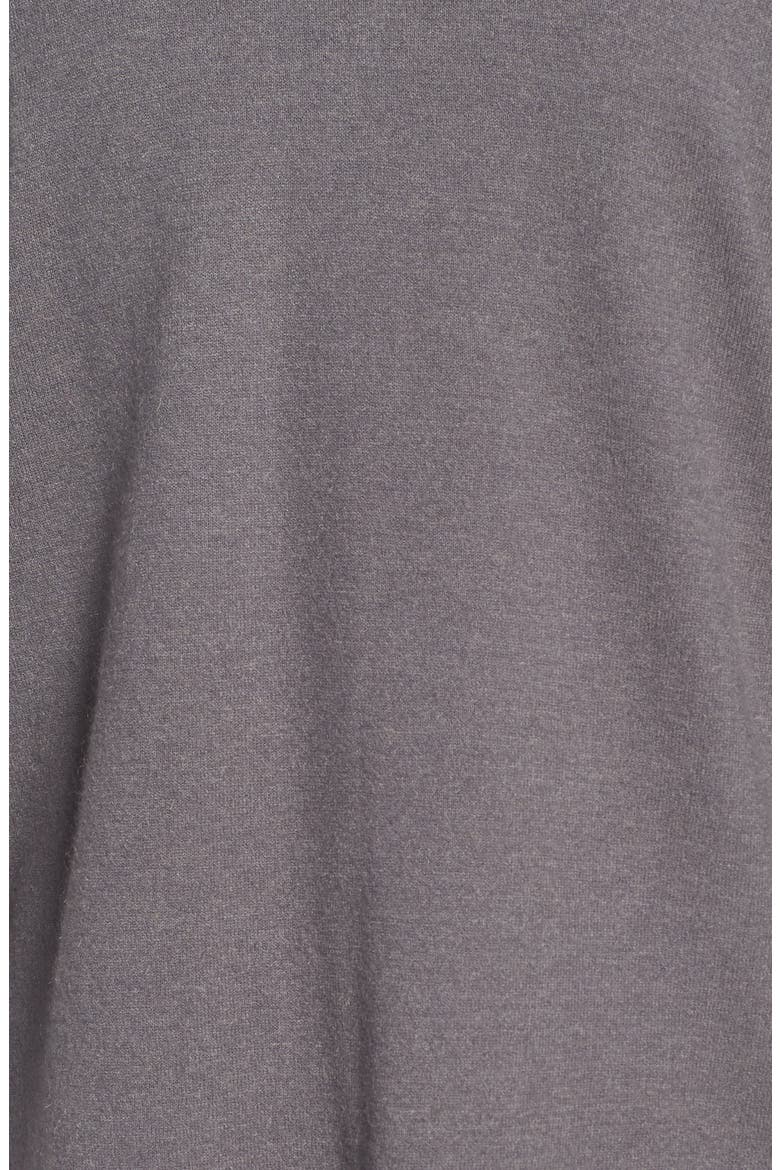 Ruched Bell Sleeve Cardigan, Alternate, color, GREY DARK HEATHER