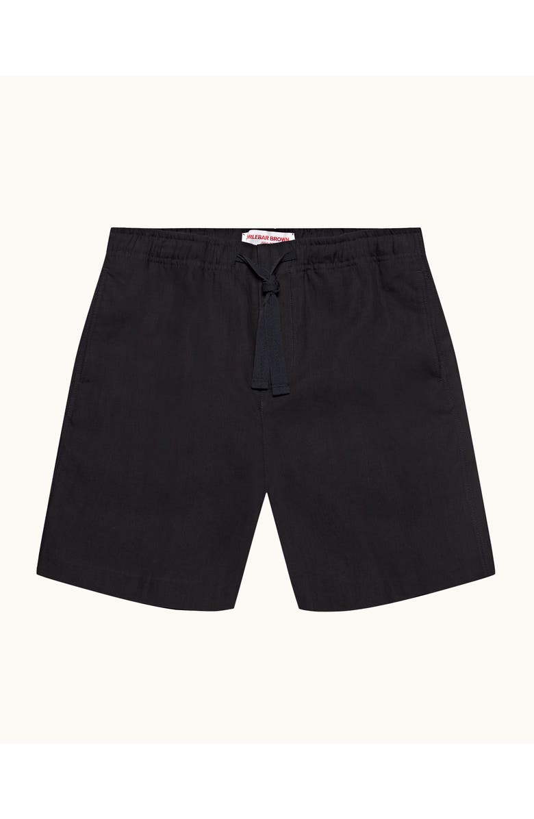 Orlebar Brown Alex Lino Relaxed Fit Italian Linen Drawcord Shorts, Alternate, color, Night Iris