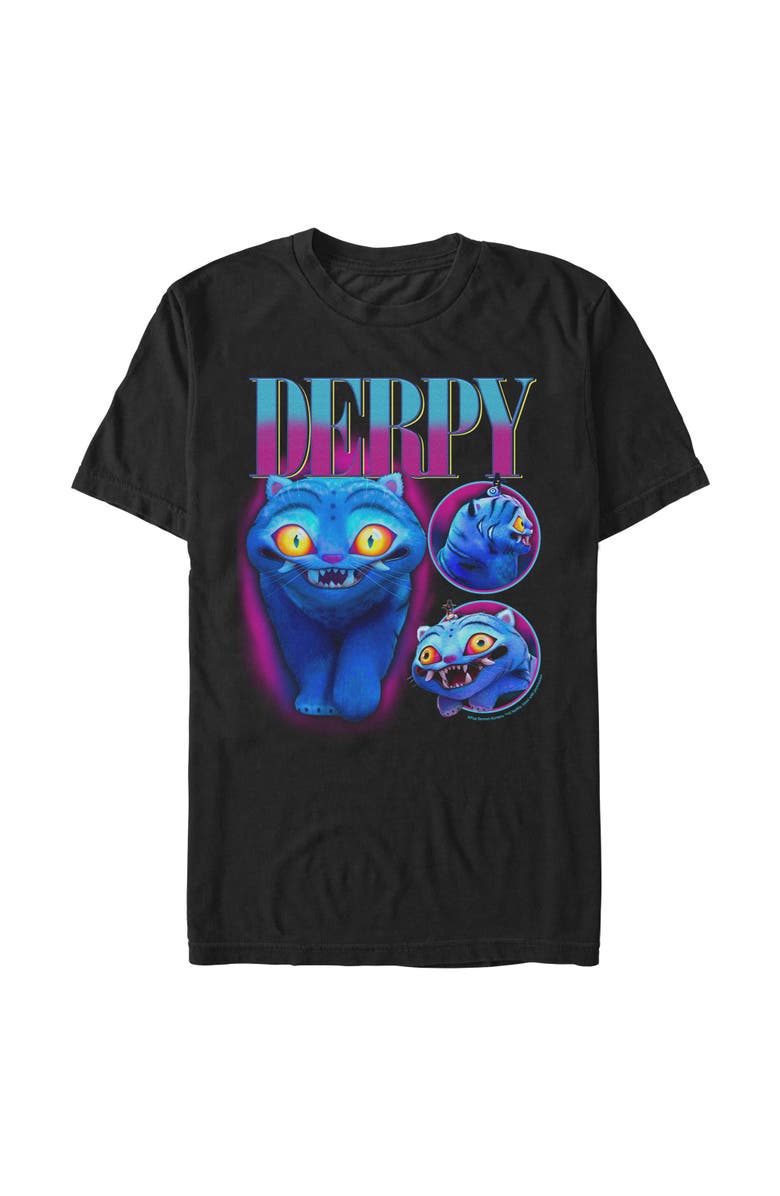 KPop Demon Hunters Men's KPop Demon Hunters Supernatural Derpy Graphic T-Shirt, Main, color, Black
