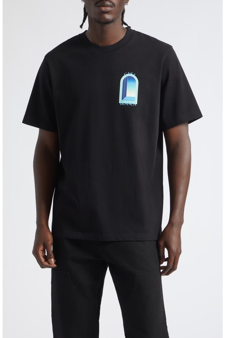 Arches Organic Cotton Graphic T-Shirt, Main, color, BLACK JERSEY