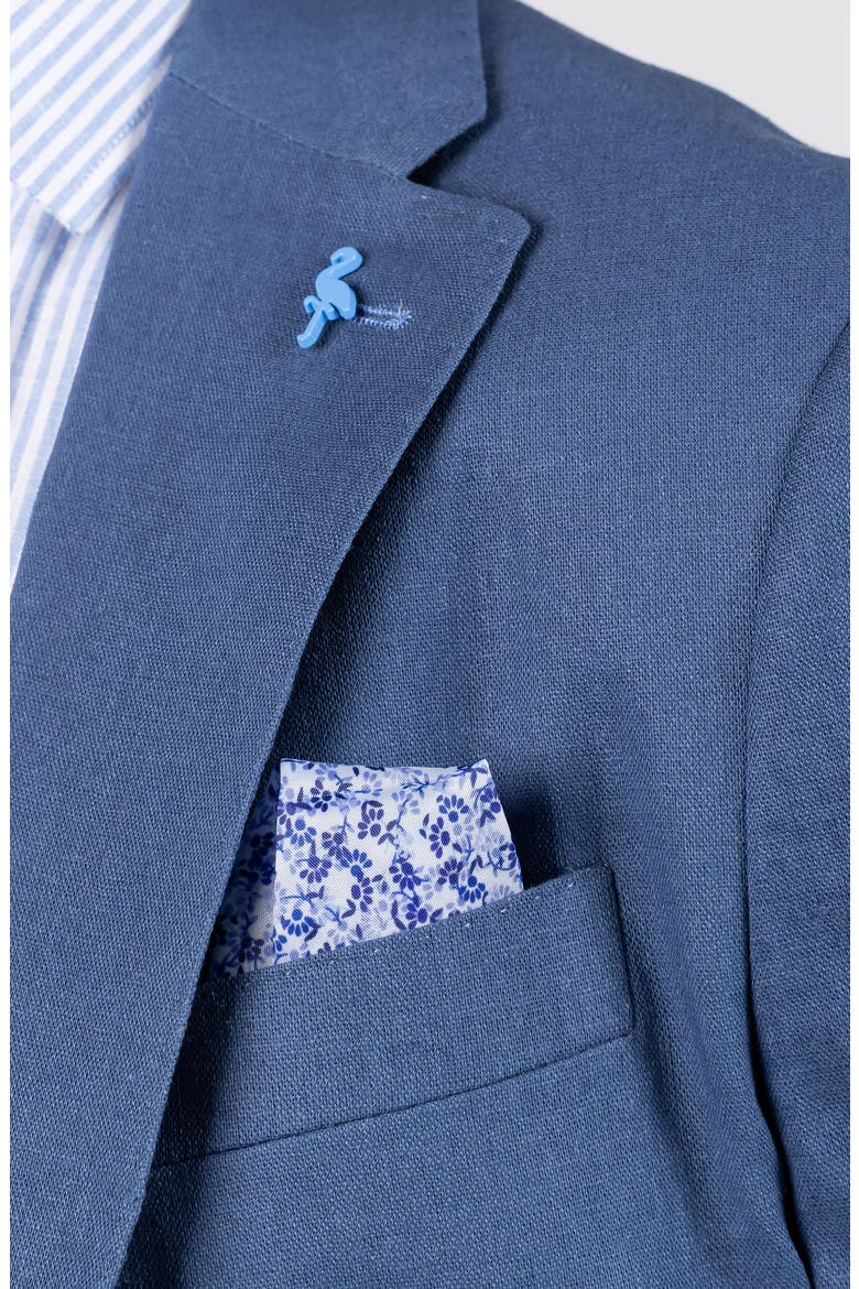 Linen Blend Sport Coat, Alternate, color, DENIM