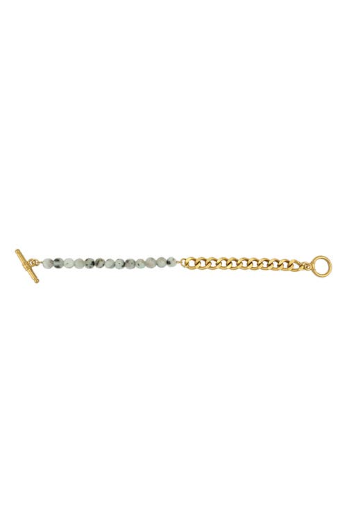 Rebl Gender Inclusive Kiwi Jasper Half Cuban Bracelet